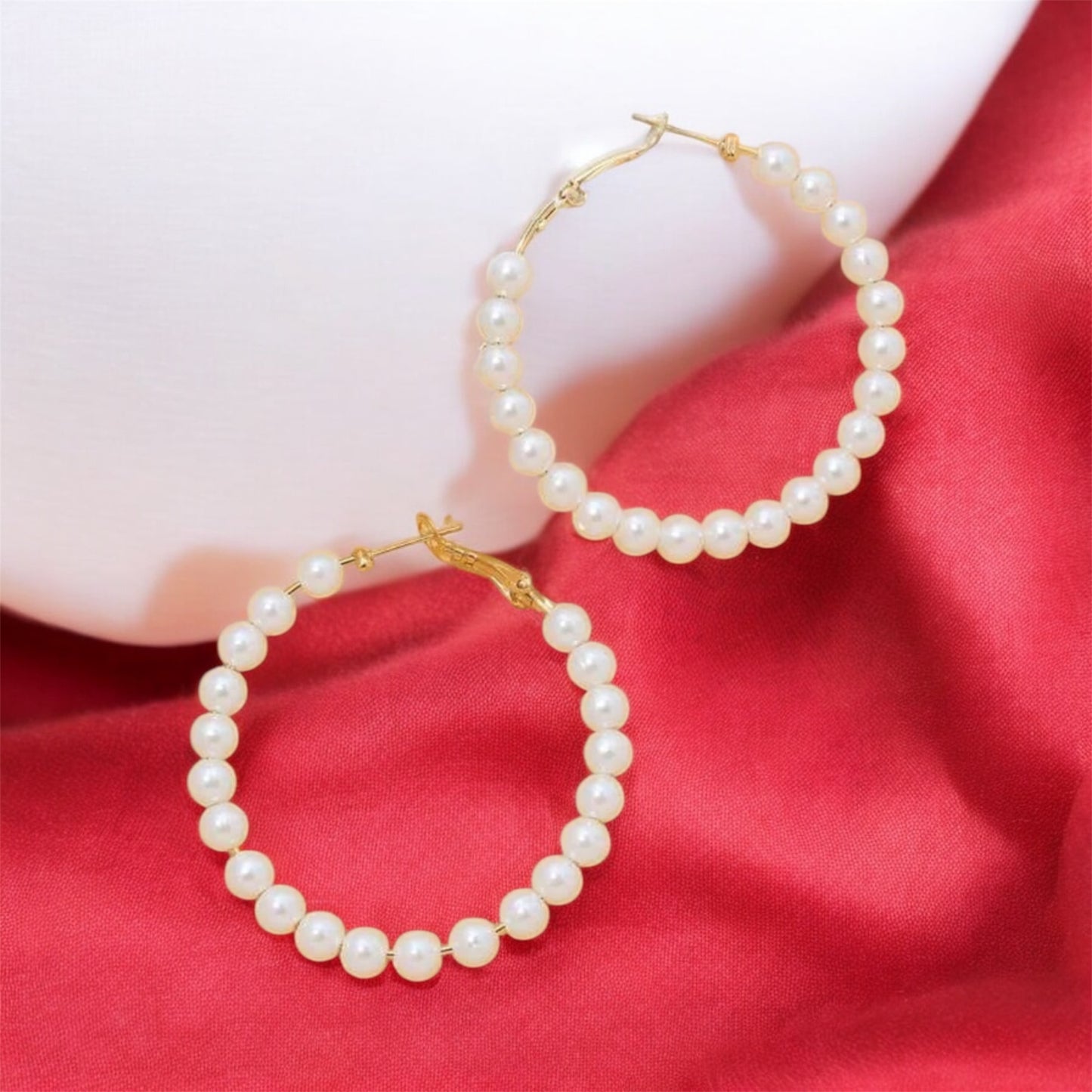 Pretty Pearl Hoops
