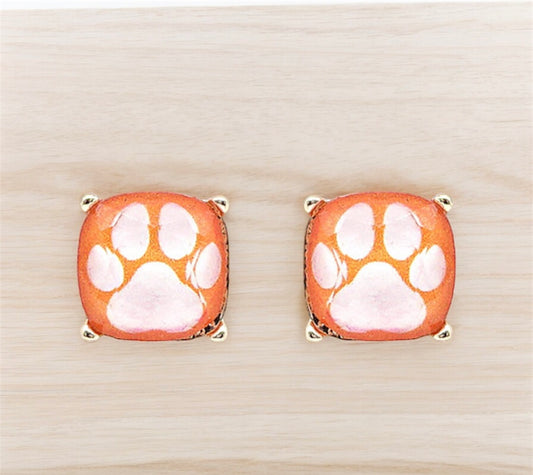 Cushion Cut Paw Studs