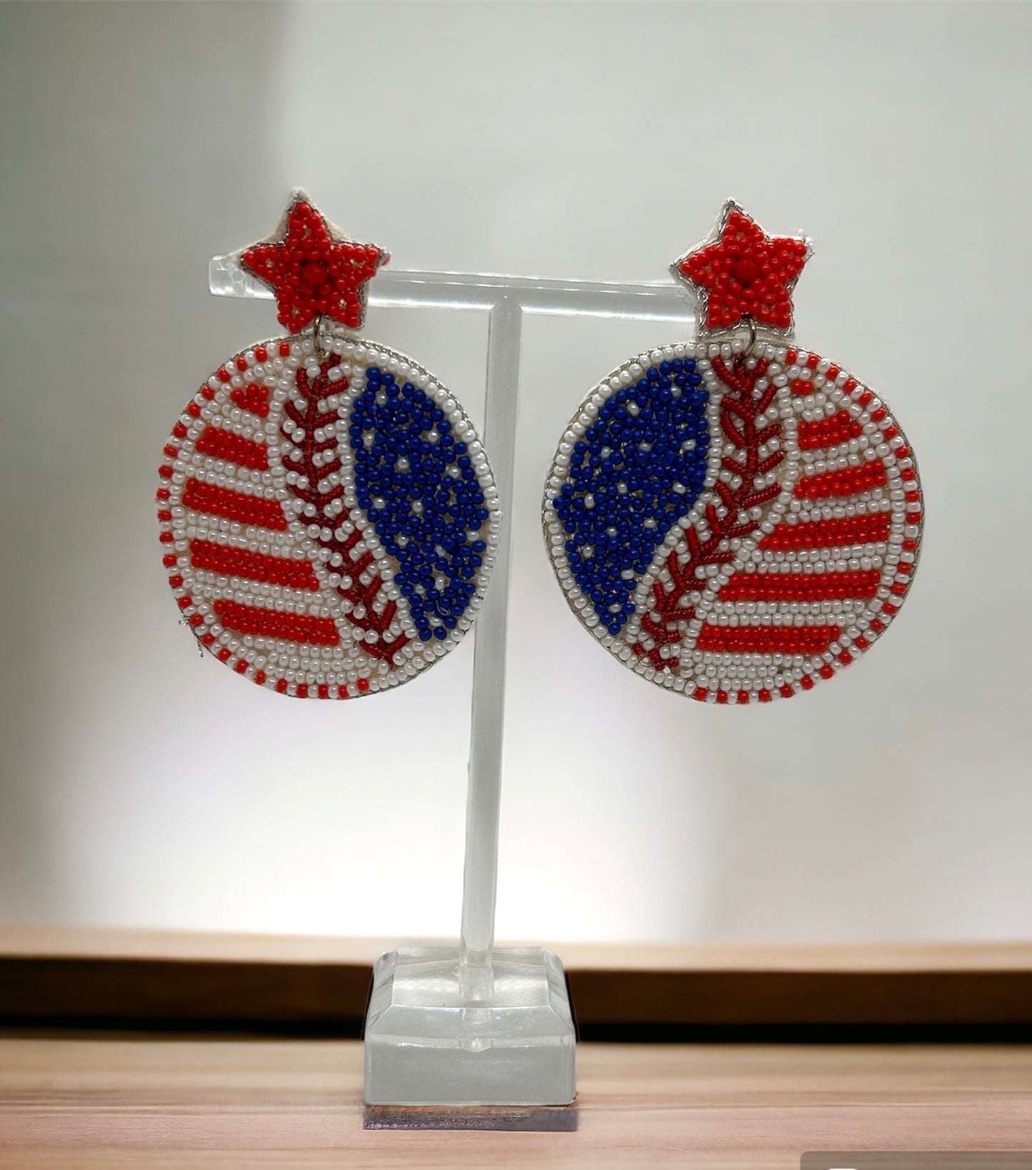 American Baseball Earrings