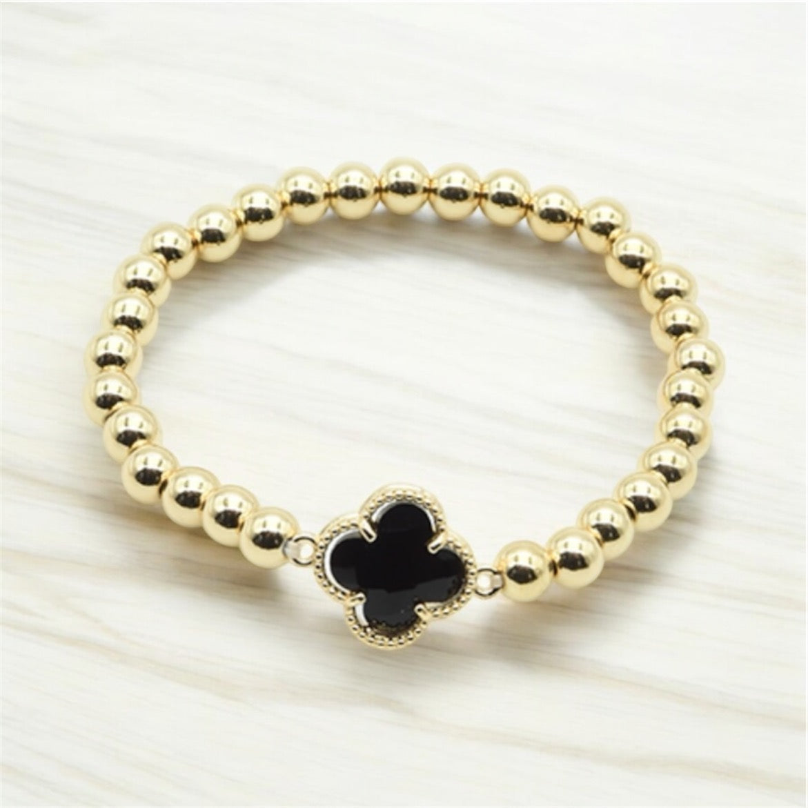 Clover Gem Stretch Bracelet