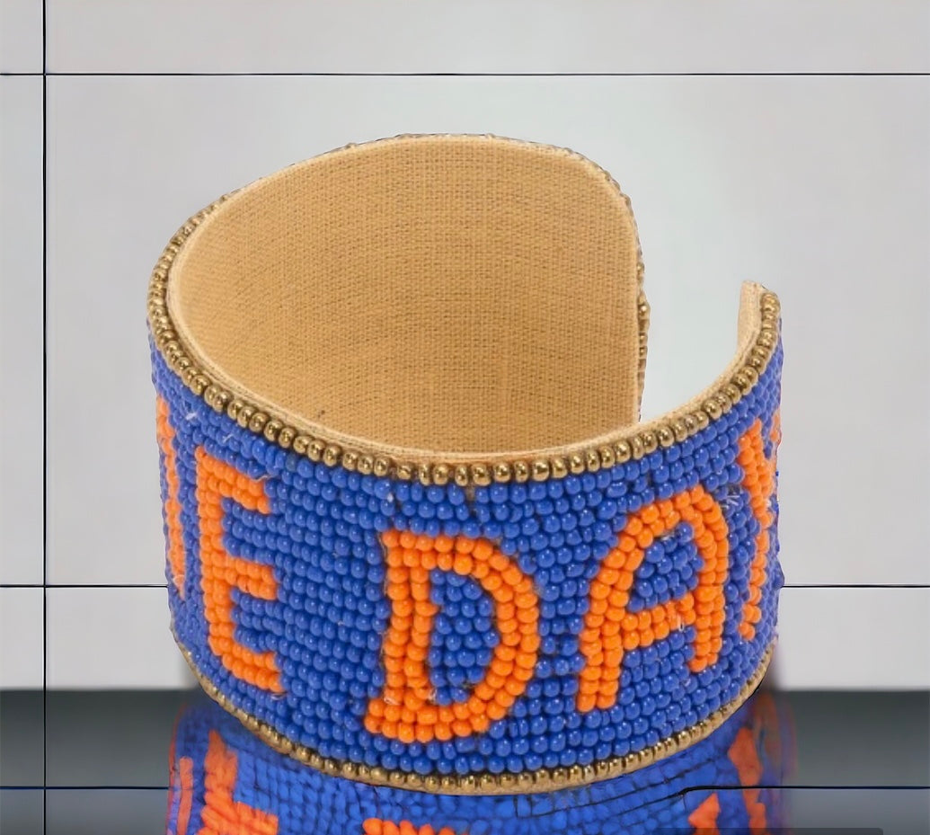 Beaded Game Day Cuff