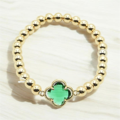 Clover Gem Stretch Bracelet