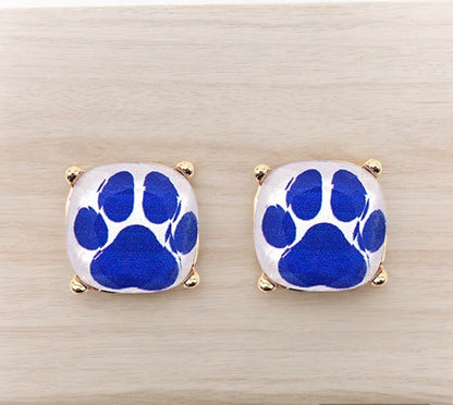 Cushion Cut Paw Studs