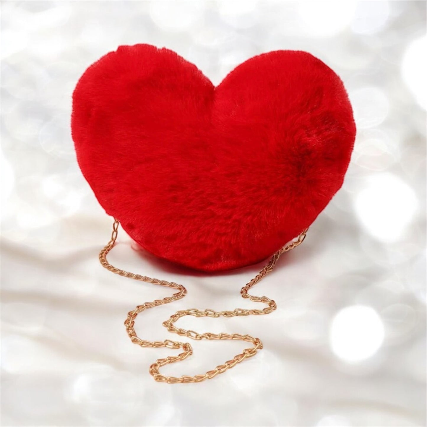 Fuzzy Wuzzy Heart Bag