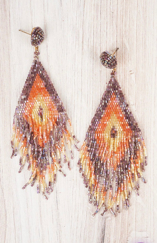 Gorgeous Seed Bead Tassel Drops