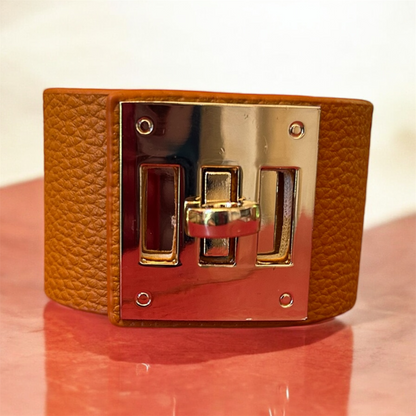 Leather And Buckle Cuff