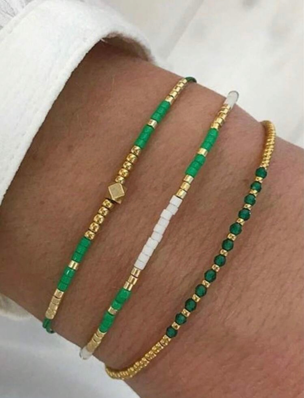 Gorgeous Green & Gold Stretch Set