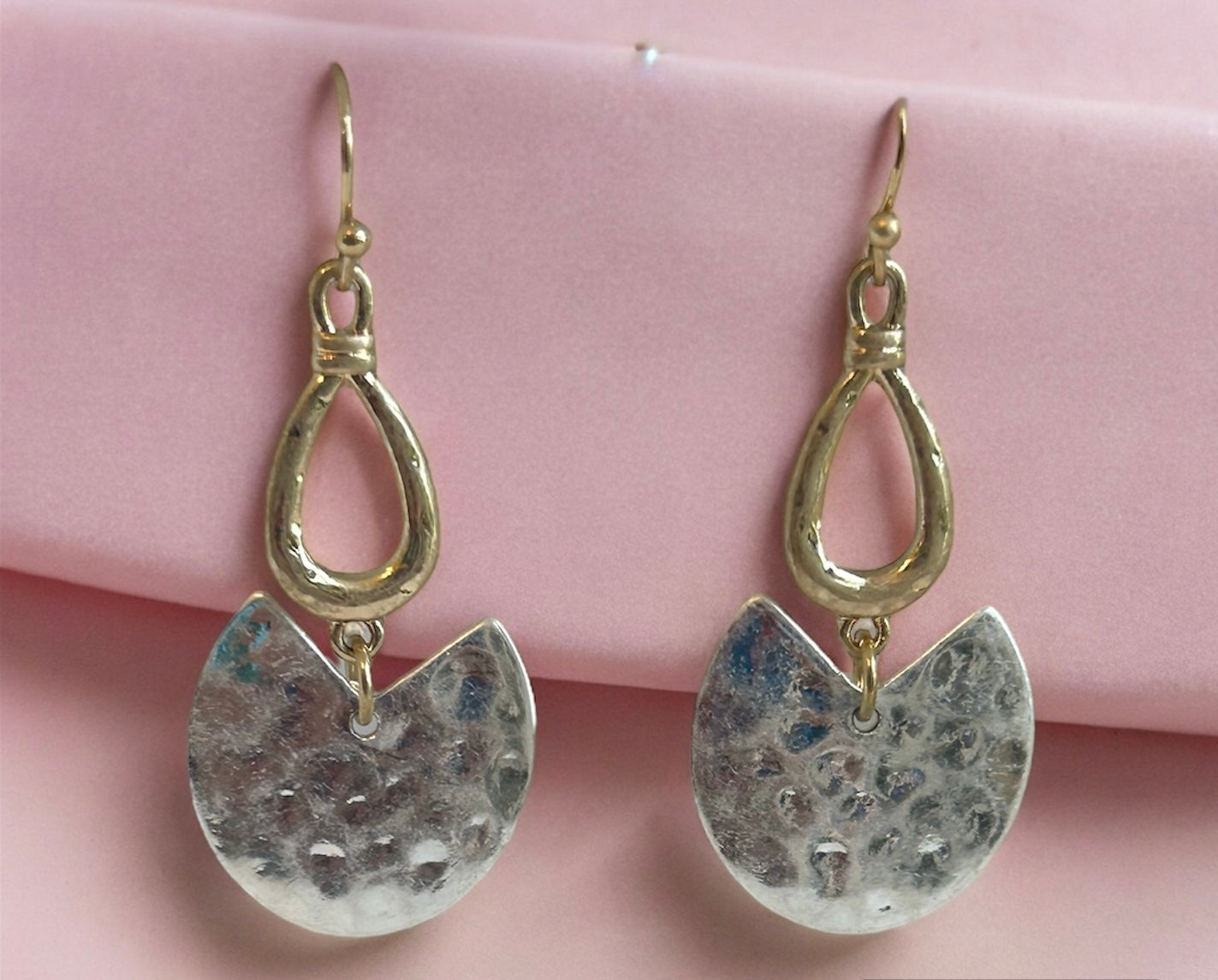 Hammered BoHo Drop Earrings