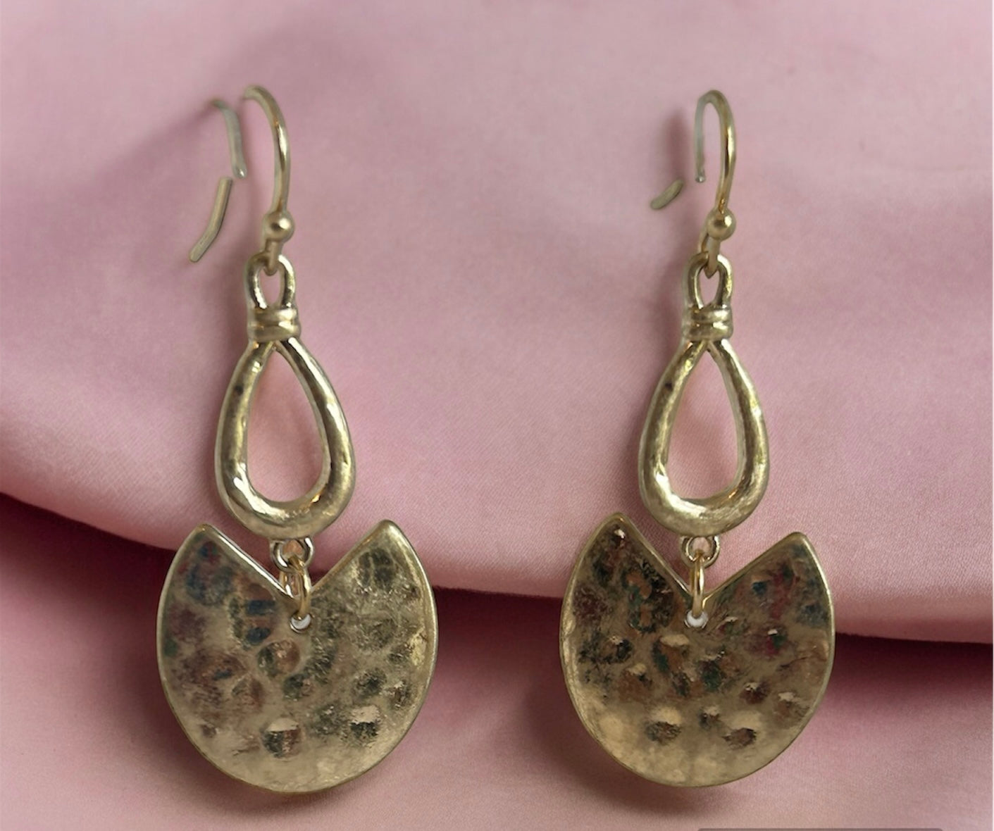 Hammered BoHo Drop Earrings