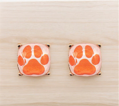 Cushion Cut Paw Studs