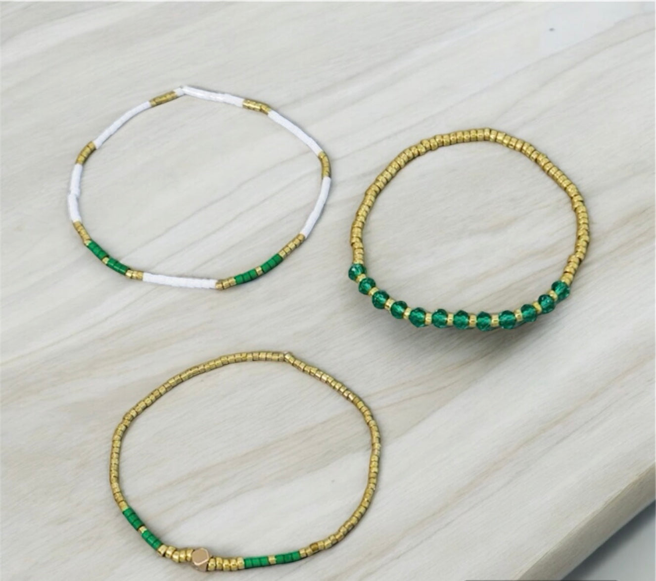 Gorgeous Green & Gold Stretch Set