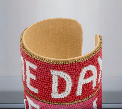 Beaded Game Day Cuff