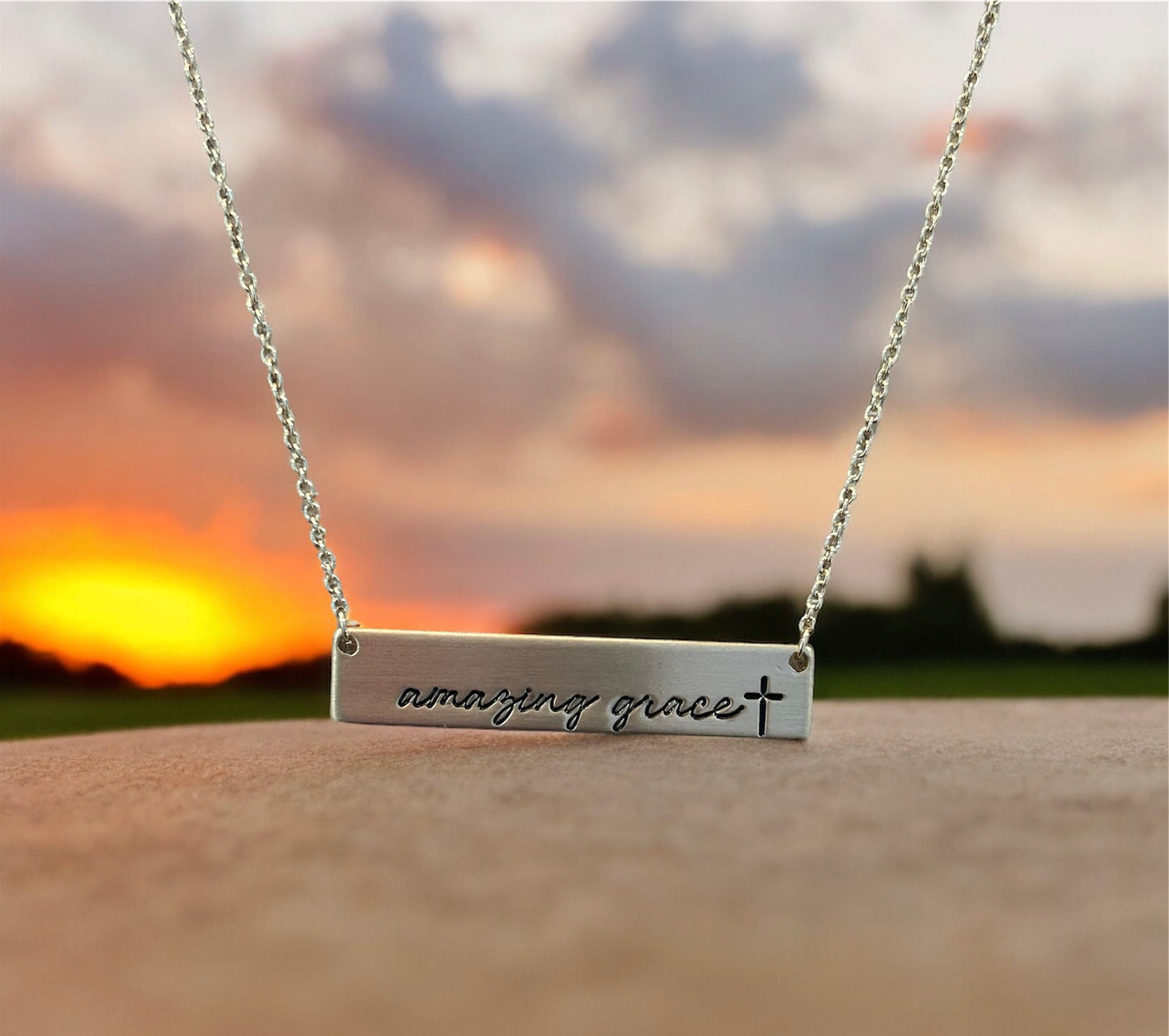 Amazing Grace Bar Necklace