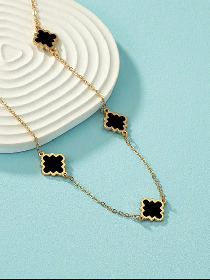 Quatrefoil Long Necklace