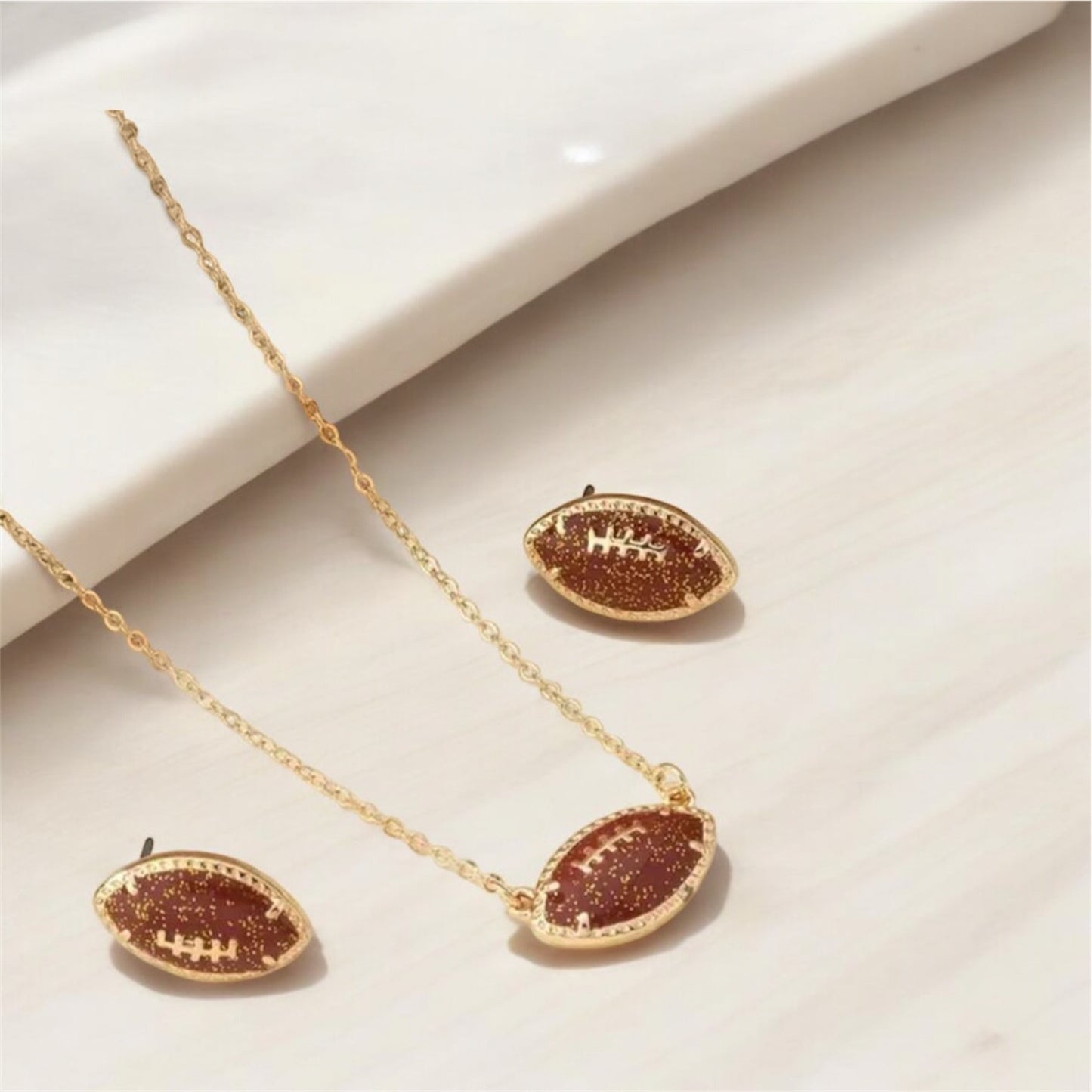 Football Necklace/Earring Set