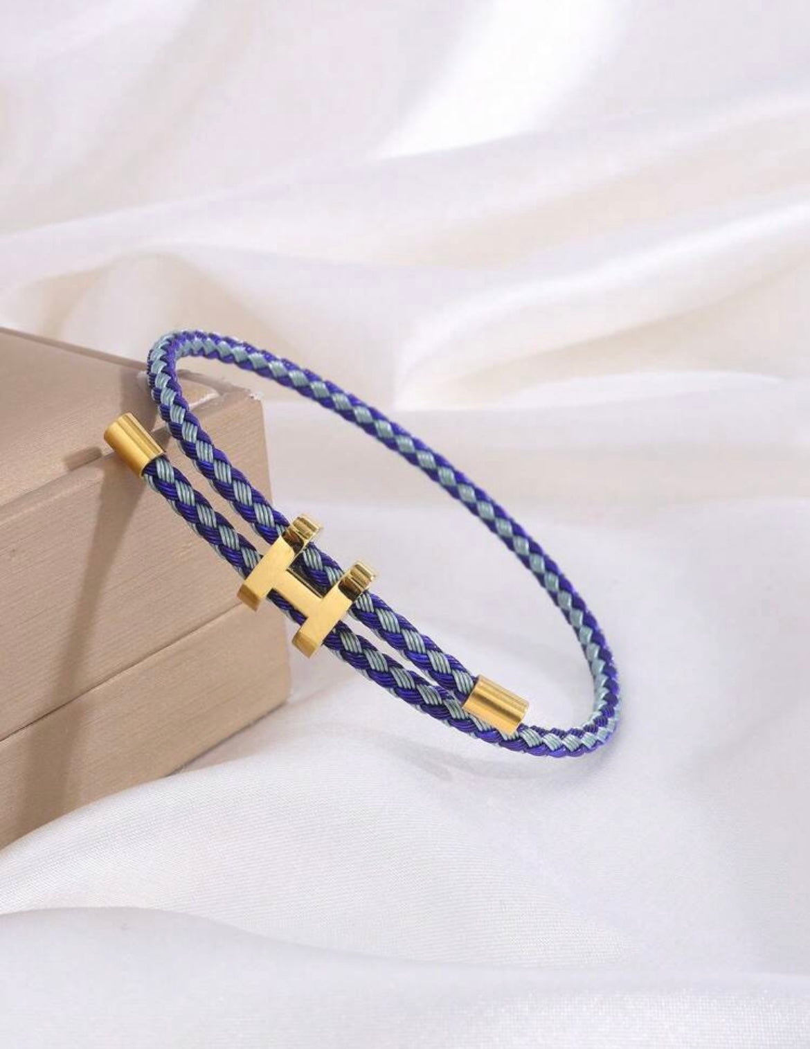 Adjustable H Chord Bracelet