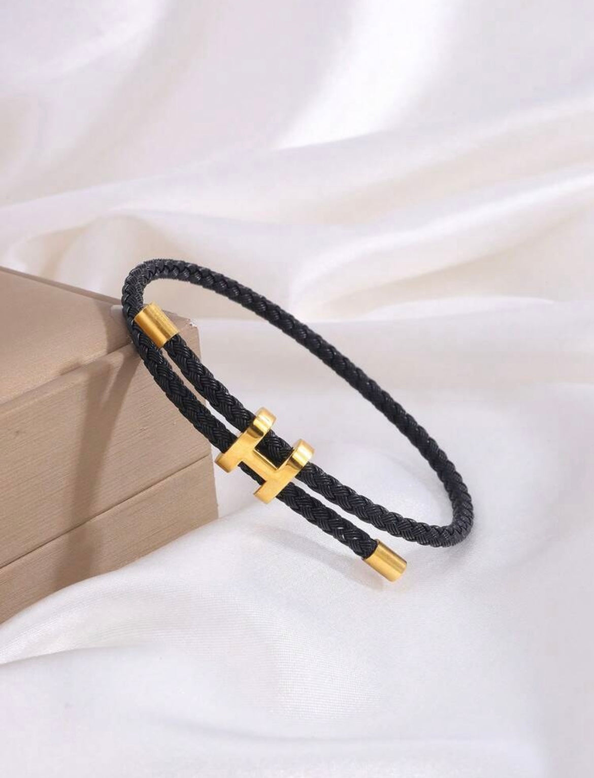 Adjustable H Chord Bracelet