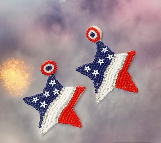 Seed Bead And Rhinestone Stars